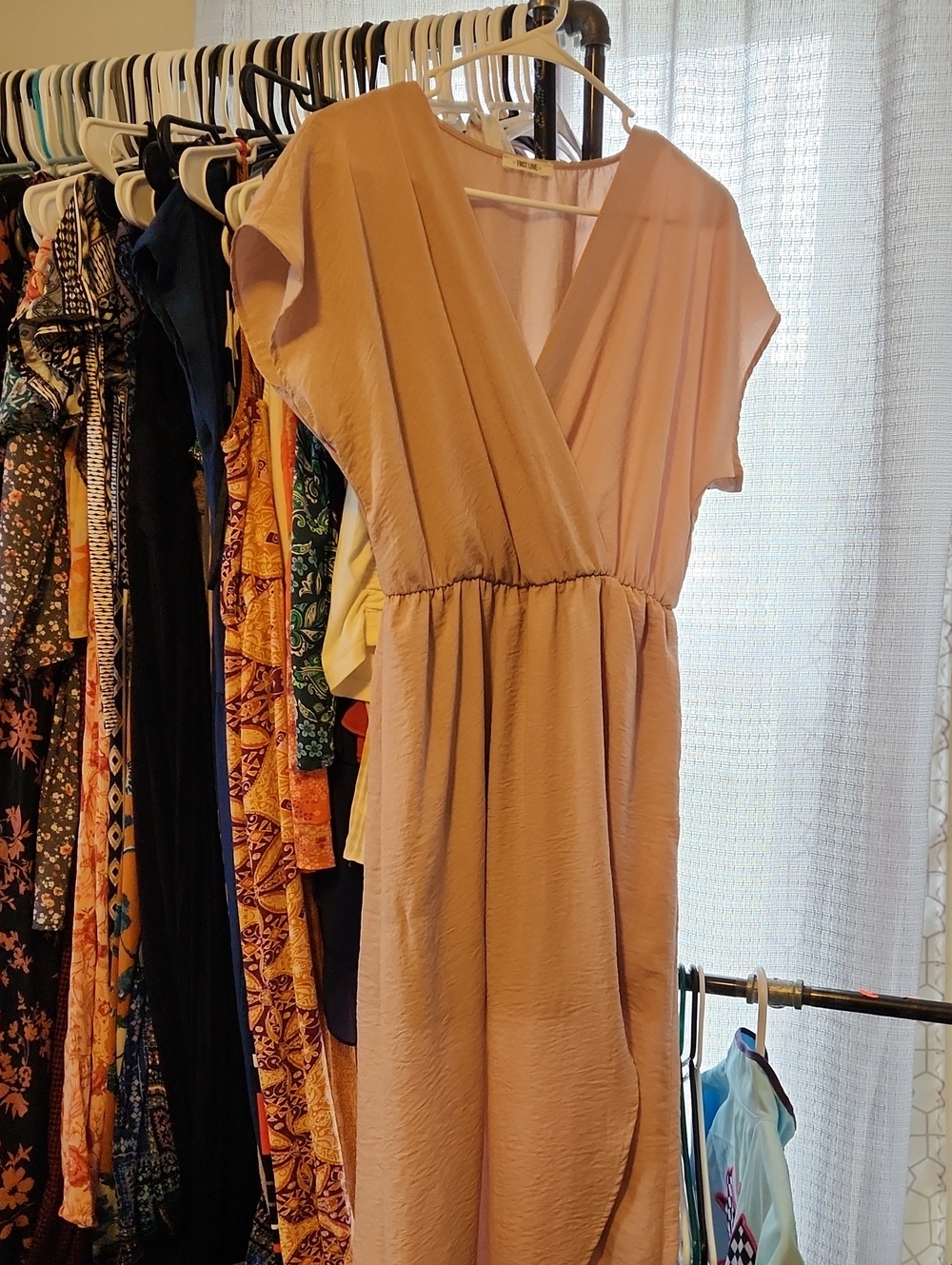 First Love Cream Wrap-Front Maxi Dress